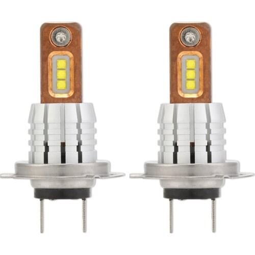 NIGHTEYE H7 Auto Car Led Headlights 60W 1800lm 12V-24V Fog Lights Bulbs Copper Heat Conduction 6000K White Fog Lamps - 2 Pcs