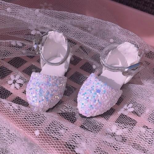 Spring and summer new style BJD1/6 doll leather shoes pointed small leather shoes 6 points doll super beautiful bright shoes