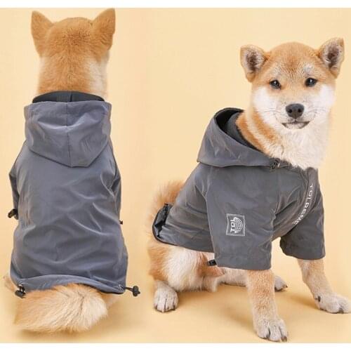 Pet Dog Clothes Waterproof Outdoor Technical Dog Jacket for Small Large Dog Reflective Pet Raincoat Windproof Coat
