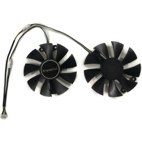 Repairist 2pcs/set GTX1060-6GD5 X-Gaming OC GPU Cooler fan For ZOTAC GeForce GTX 1060-3GD5 BT SM-A Graphics Video Card cooling