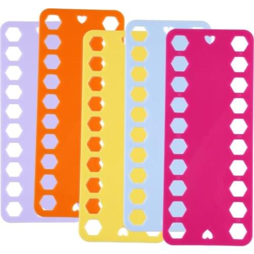 LMDZ 5 Color Plastic Floss Bobbin Embroidery Thread Bobbins Organizer for DIY Thread Winding Plate Board Card for Cross Stitch
