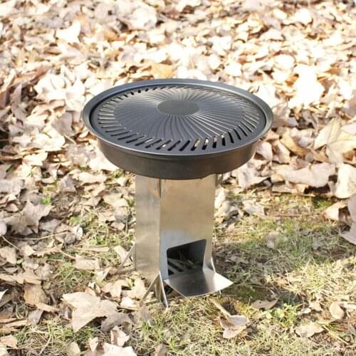 Portable Stainless Steel Folding Wood Stove Collapsible Burning Rocket Stove for Outdoor Camping Hiking Picnic Cooking Tool