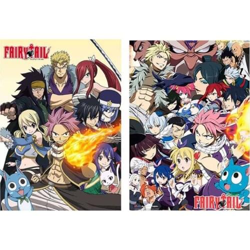 Anime Fairy Tail Posters Anime Wall Stickers White Coated Paper Prints High Definition Home Decoration Livingroom Bedroom