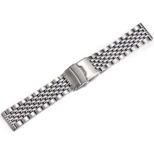 20MM 22MM SKX007 316L Stainless Steel Bead Of Rice Watch Band Strap Fit For Dive Watches