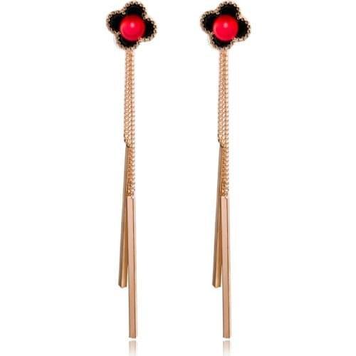 Earrings Dangle Geometric Aesthetic Accessories Fashion Long Ofertas Relampago Korean Bridesmaid Gift Tassel Summer Bisuteria