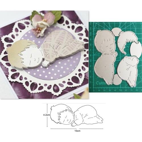 Craft dies metal cutting dies cut die mold Sleeping Baby Bear Scrapbooking die craft paper knife mould blade punch stencils dies
