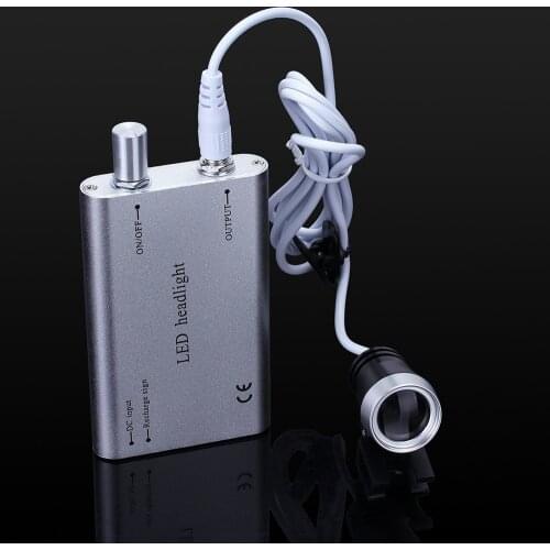 Dentist Dental Tools Portable LED Head Light Lamp for Dental Surgical Medical Binocular Loupes Black/Silver