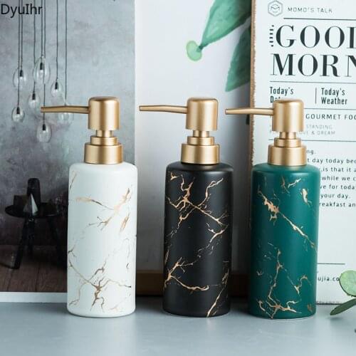 Light luxury ceramic hotel club sub-bottling shampoo, shower gel, hand soap, press bottle, bathroom lotion bottle DyuIhr