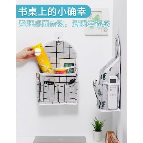 Fabric storage hanging bag wall storage bag door rear bathroom wall hanging hanging clothes bag artifact storage bag