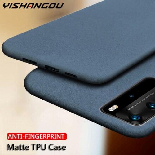 For Huawei P40 Pro Mate 40 Sandstone Slim Matte Silicon Soft Back Case For Huawei P30 P20 Lite Honor 5T 7 30 Pro Y7 Prime 2020