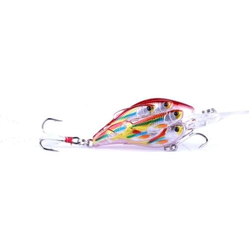 YUZI Hard Plastic Crankbiat Fishing Lure 7.5CM 9G 6# hooks Group Fishes Swimbait Minnow Fishing TAackle
