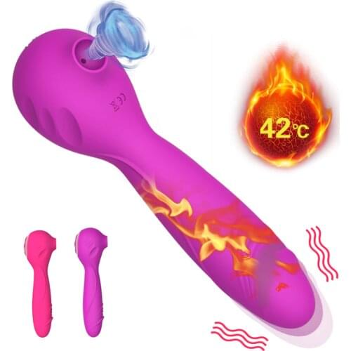 Womens nipples clit stimulator vagina sucking pulse vibrator heating sex toys vaginal massage masturbator Sex Toys For Women