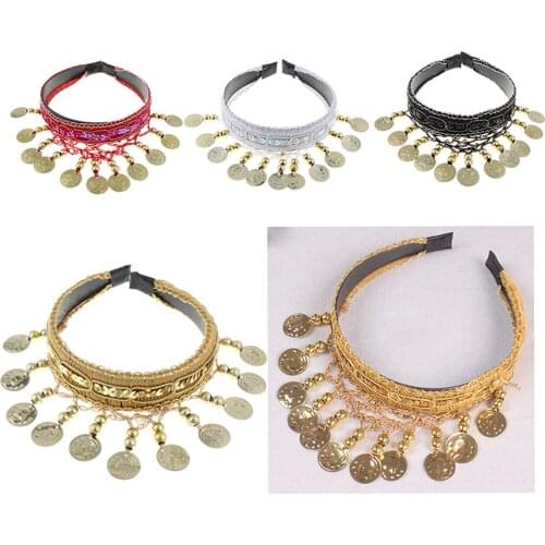 Belly Dance Headwear Headband Hair Jewelry for Women Dancer Dress Up