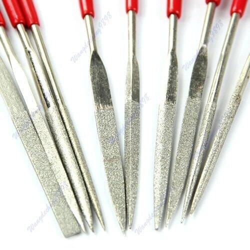 10 pcs 140mm Needle Files Jeweler Diamond Carving Craft Tool Metal Glass Stone
