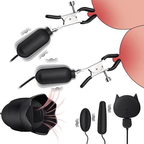 10 speed Remote Control Nipple Stimulation Licking Vibrator Tongue Licking Jumping Egg Nipple Chest Massage Sex Toys for Women