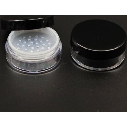 100pcs 8g Plastic Loose Powder Jar Powder Boxes Empty Cosmetic Container Plastic Bottle Jar With Hole Empty Cosmetic F20171466
