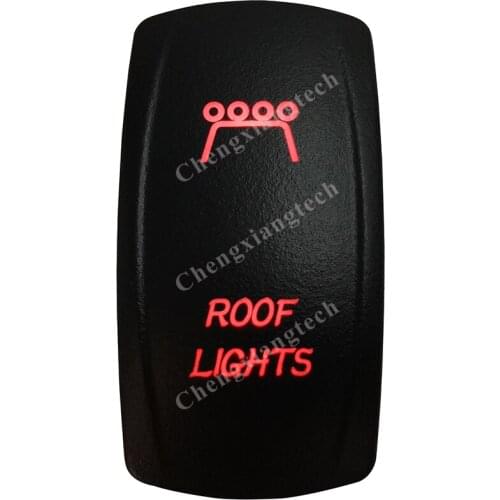 5 Pin ON OFF SPST Red Led Roof Lights Rocker Car Boat Dashboard Light 12v 24v Toggle Switch for Carling ARB Narva 4x4 Style