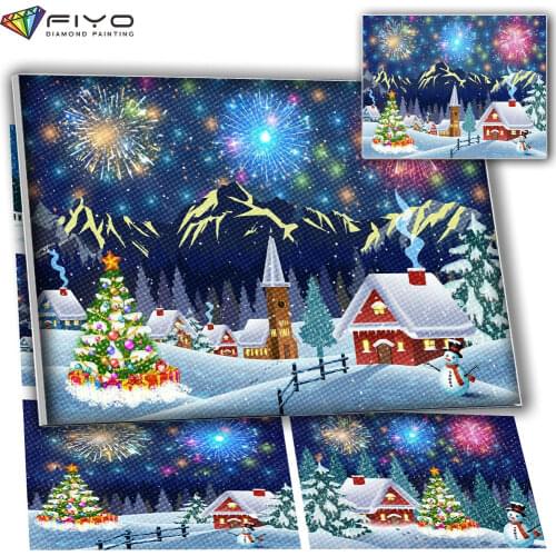 5D DIY Diamond Painting Christmas Mosaic Full Drill Square/Round Diamond Embroidery Cross Stitch Set Home Wall Decoration Art