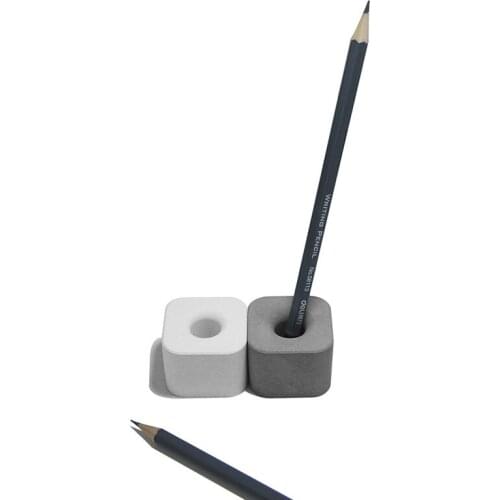 Concrete Toothbrush Holder Stand Pen Holder Household Ornament Simple Decorations Bathroom Accessory