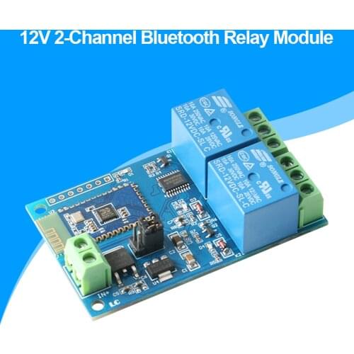 12V Dual Channel Bluetooth Relay Module Phone App Remote Control Switch Board Cycle Timer Control Off Switch