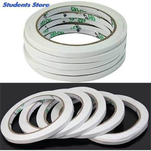 2 Rolls White Double Sided Tape Sticker Gel Adhesive Double Sided Tape Office School Supplies High Quality Adhesive
