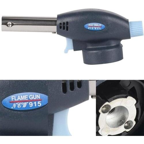 HS-915 Camping BBQ Flame Gas Torch Flamethrower Butane Lighter Automatic Piezoelectricity Ignite Soldering Welding