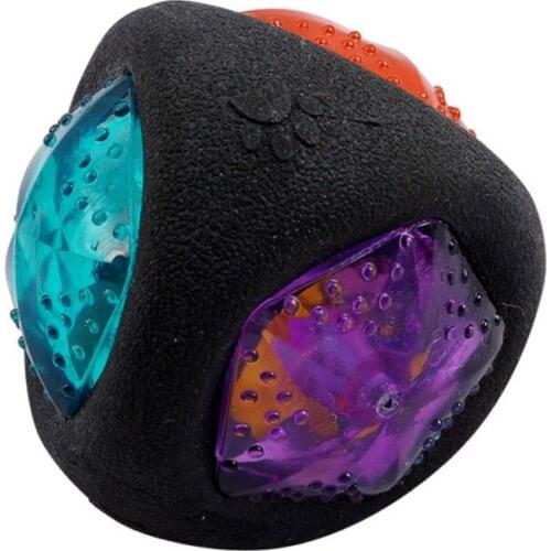 Interactive Dog Cats Ball Toys Durable Motion Squeaky Luminous Rolling Ball Toys For Puppy/Small/Medium Dogs Bite Resistant Toy