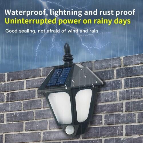 JeeYee Brand Free Shipping Solar Outdoor Lighting Garden LED Lights Solar Wall Lamp PIR Motion Sensor Wall Light Waterproof IP55