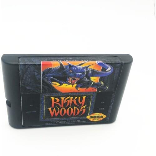 Risky Woods For Sega Mega Drive &r Genesis System 16 Bit MD Games Card