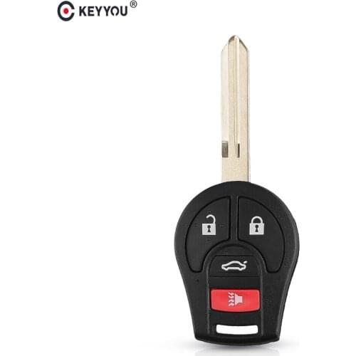 KEYYOU 3+1 4 Button Car Remote Key Case Shell Styling Fob For Nissan Maxima Altima Sentra Versa Cube Car Key Case NSN14 Blade