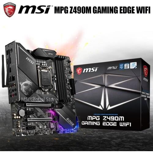 LGA 1200 MSI MPG Z490M GAMING EDGE WiFi Motherboard DDR4 128GB PCI-E X16 Overlocking Desktop Z490 Bluetooth 5.1 Micro ATX New