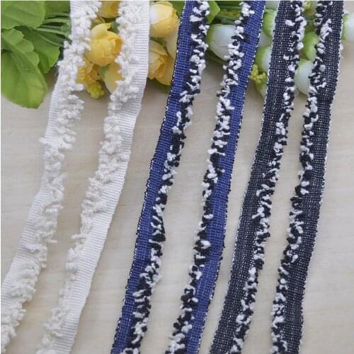 Hot Selling DIY Clothing Lace Trim Home Decoration, Black Blue Beige Fashion Korean Sewing Lace Ribbon