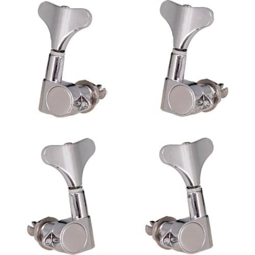 A set of Chrome Electric Bass Guitar Tuning Pegs 2R2L Tuners Machine Heads Tuning Keys buttons guitar accessories