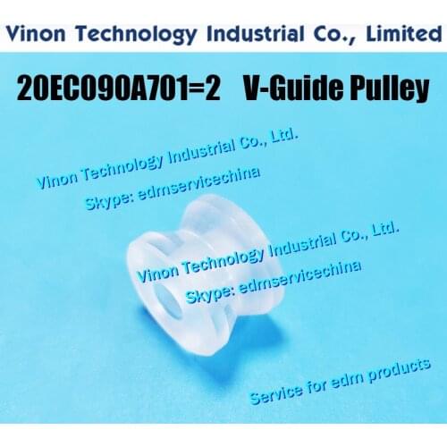 20EC090A701=2 V Guide Pulley (Sapphire) for M akino SP43,SP64 series 20EC090A701 -2, 20EC.090A.701 edm Sapphire Guide Pulley
