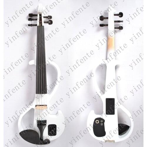 New 5 string 4/4 Electric violin patent silent ebony parts Dual jack