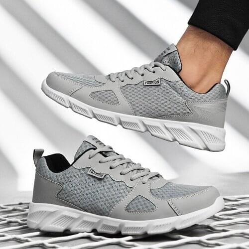 New autumn and winter large size breathable mesh sports shoes fashion mens casual shoes