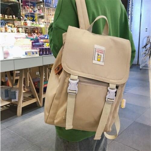 New Women Large Waterproof Backpack Solid Nylon Travel Backpack Male Mochila Escolar Girls Laptop Backpack School Bags for teens