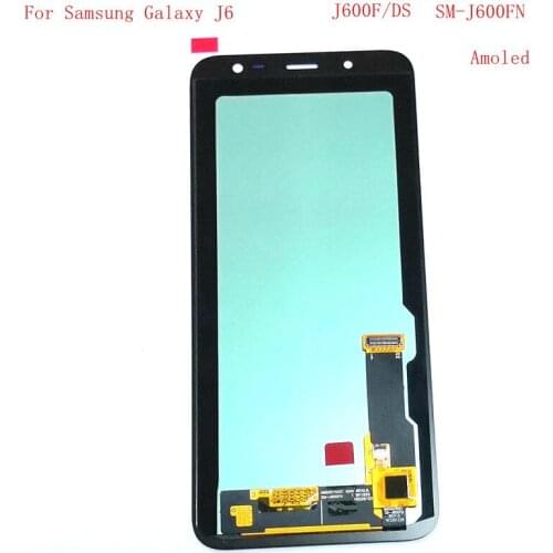 Oled For samsung galaxy J6 J600 SM-j600FN SM-j600G SM-j600GN SM-j600fn lcd screen digitizer touch glass