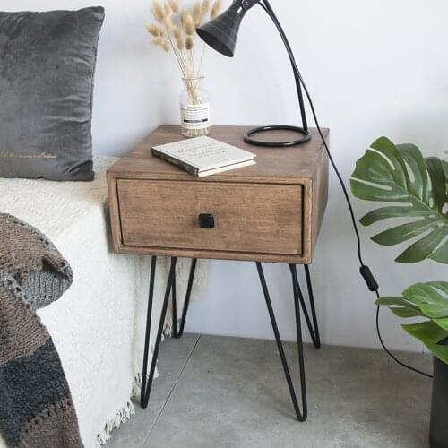 JOYLIVE Bedside Table Nordic Simple Modern Net Red INS Wind Bedroom Solid Wood Bedside Cabinet Locker Small Apartment