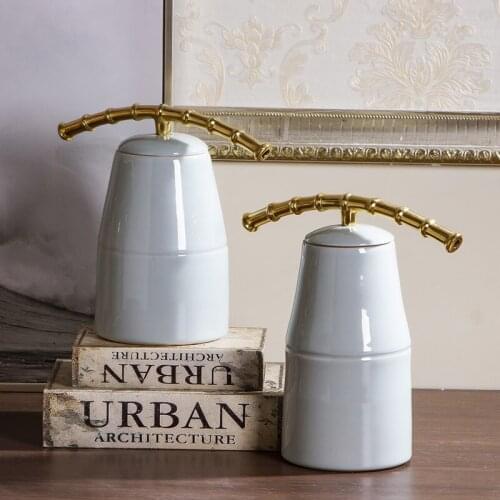 Nordic style simple white decoration ceramic jars