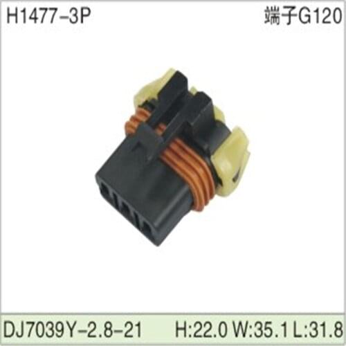 Free shipping 500pcs DJ7039Y-2.8-21 3Pin AMP Car Electrical Wire Connectors for VW,BMW,Audi,Toyota,NISSAN AND other