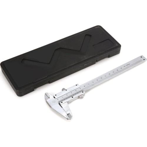 0-150mm 6" 0.02mm/0.05mm High Carbon Steel Vernier Caliper Thick body Laser Scale Forging Measuring Tool Building Hand Tools