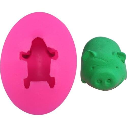 DIY cartoon pig silicone mold fondant cake decoration cartoon pig cooking tools West Point tool F0343