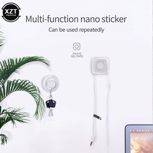 Magic Nano Rubber Pad Mobile Phone Holder Sticker Universal Phone Car Bracket No Trace Multi-Function Fixate Gel Pad newest