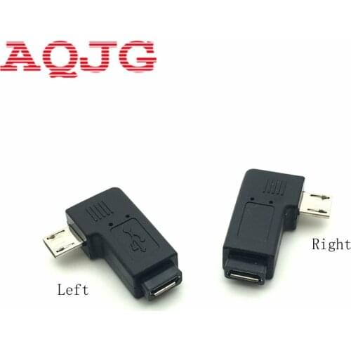 1 Pair Right Left Angle Micro USB Male 90 Degree USB Male to Micro Female Plug Adapters Hot Worldwdie AQJG