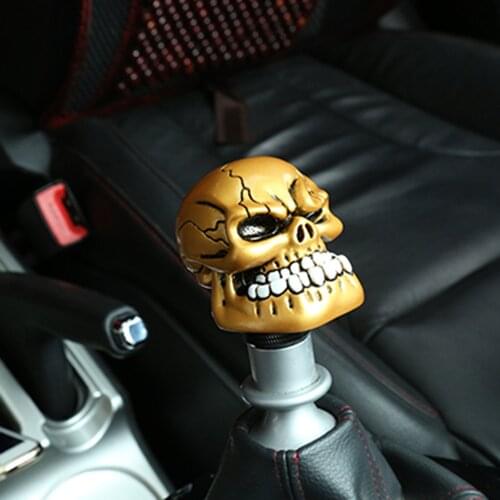 1pc Skull Head Car Gear Shift Knob Modification Manual Stick Gear Shift Knob Lever Shifter Car Hand Brake Cases Car Accessories