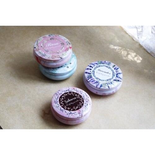 1PC ZAKKA Pastoral Style Floral Pattern Container Creative Metal Tin Small Round Candy Can Storage Boxes ENL 006