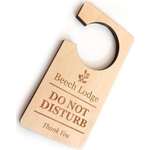 10pcs Wood Door Hanger With Words Dont Disturb Wooden Hanger Sign For Hotel Public House