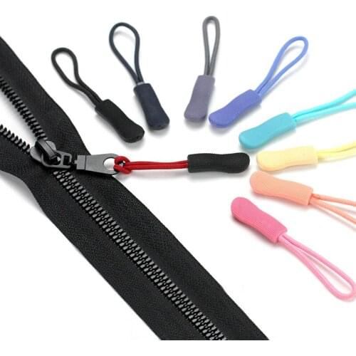 10pcs Zipper Pull Puller End Fit Rope Tag Replacement Clip Broken Buckle Fixer Zip Cord Bag Suitcase Tent Backpack Zipper Head