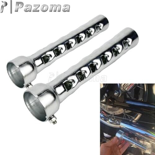 2Pcs 100/200mm Motorcycle Exhaust Muffler Adjustable DB Killer Silencer Noise Sound Eliminator Universal For 50mm/2" Drag Pipes